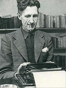 George Orwell typing
